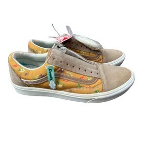 Vans Size 13 Mens ComfyCush Old Skool Fatal Floral Golden Brown Yellow Tan Suede